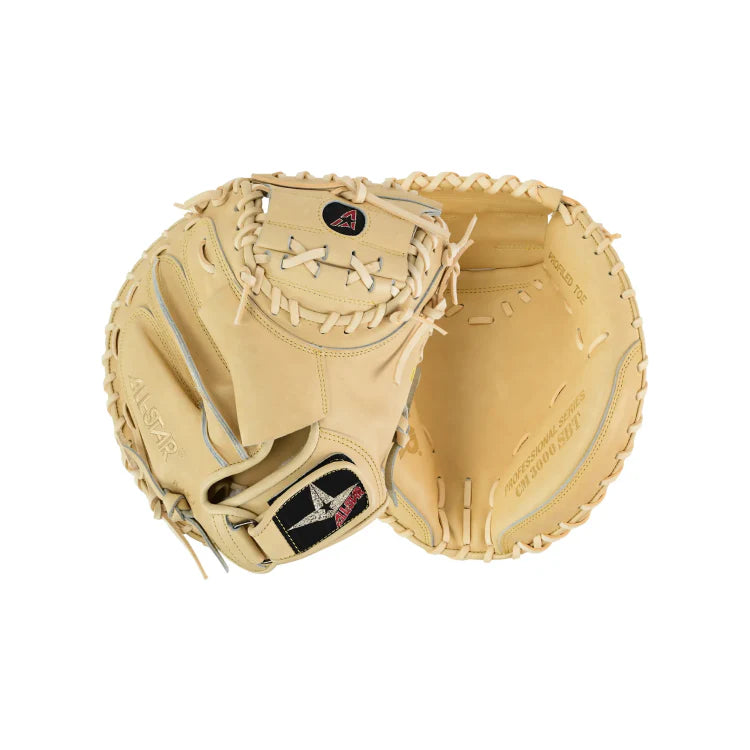 All-Star Pro-Elite 34" Catcher's Baseball Mitt - Tan/Tan